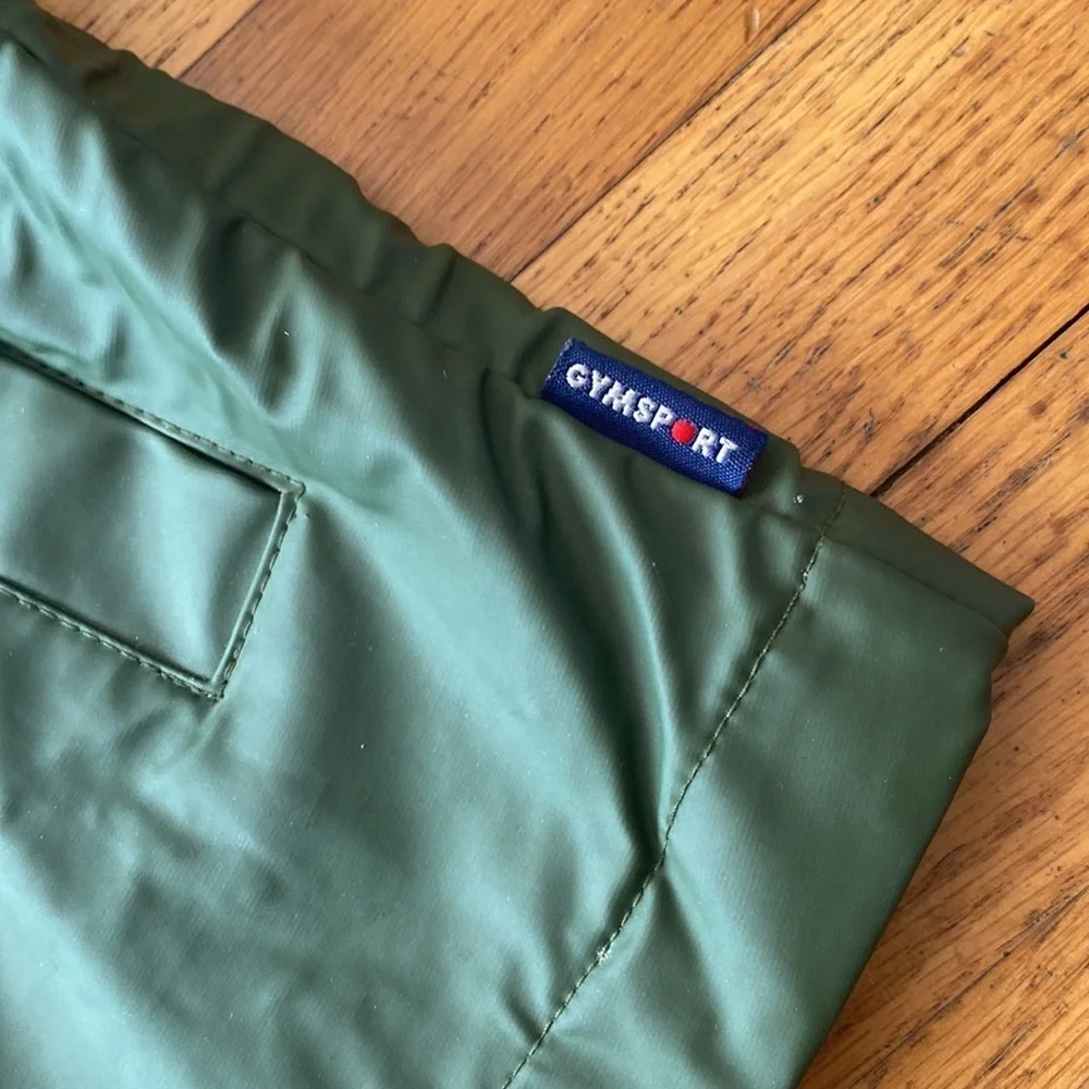 GYMSPORT GYMBOREE Vintage Green Hooded Raincoat Jacket Size 3 to 4 years old